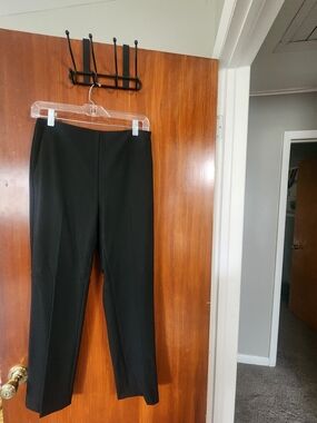 Ann Taylor Black Straight-Leg Work Trousers